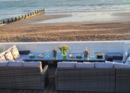 Angmering on Sea luxury beach house beach side seating