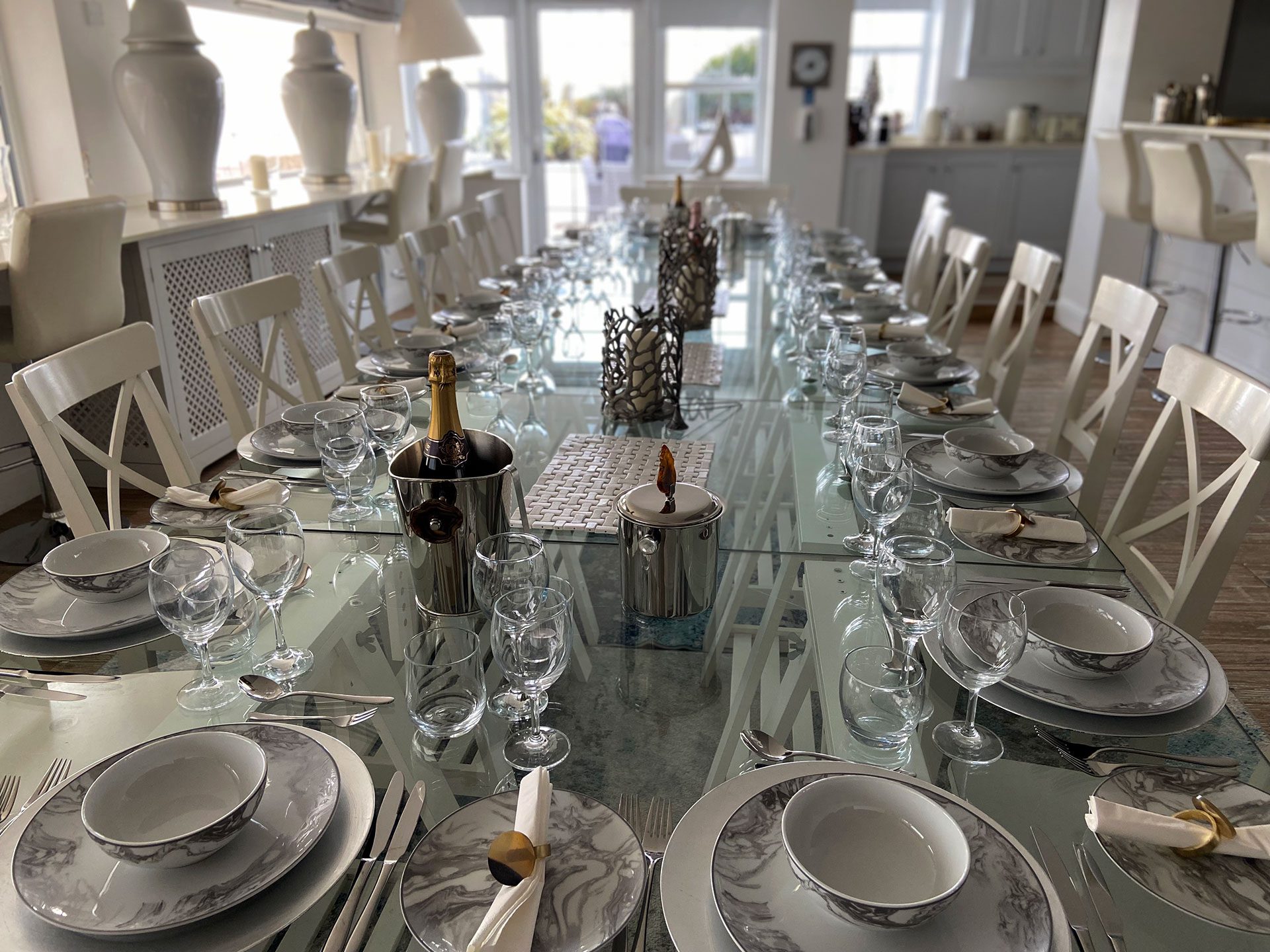 Angmering on Sea luxury beach house dining table
