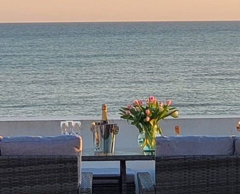 Angmering on Sea luxury beach house outdoor dining