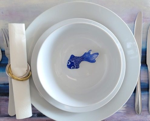 New England Luxury Beach House West Sussex place setting